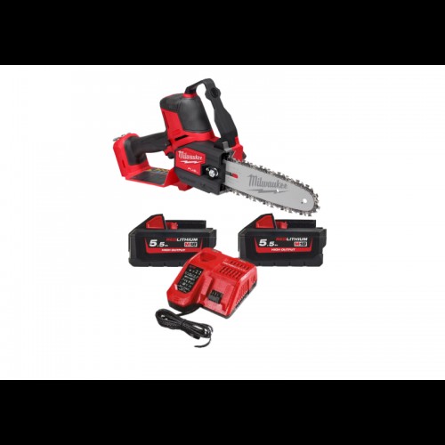 Пила цепная аккумуляторная бесщёточная MILWAUKEE (шина 20см) M18 FHS20-552X (ЗУ+2акк.Х5,5Ач+HDкейс)