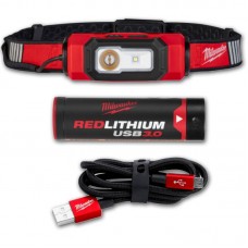 Фонарь светодиодный аккумуляторный налобный (зарядка через USB) MILWAUKEE L4 HL-VIS-301