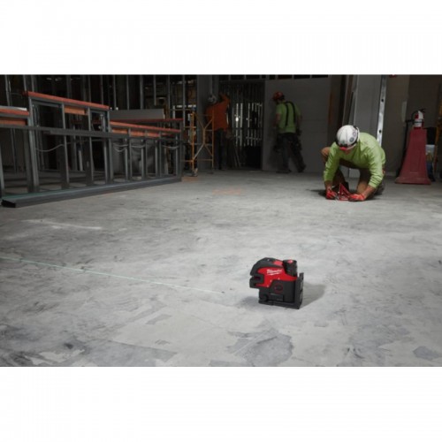 Нивелир 4х точечный лазерный аккумуляторный MILWAUKEE M12 CLL4P-0C (зелёный луч)