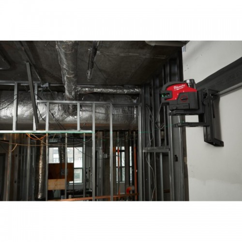 Нивелир 4х точечный лазерный аккумуляторный MILWAUKEE M12 CLL4P-0C (зелёный луч)