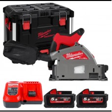 Пила дисковая погружная аккумуляторная бесщеточная MILWAUKEE M18 FPS55-552P Ø165мм (ЗУ+2Х5.5Ач+кейс)