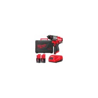 Дрель-шуруповёрт аккумуляторная бесщёточная MILWAUKEE M12 FDD2-202X (37Нм)(ЗУ+2акк.Х2Ач+HDкейс)