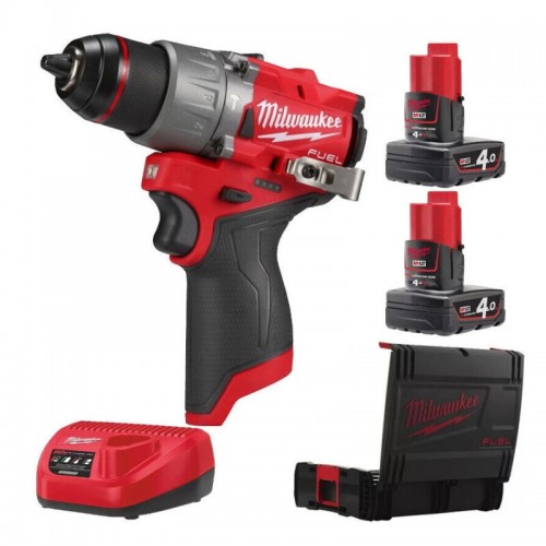 Дрель-шуруповёрт аккумуляторная бесщёточная ударная MILWAUKEE M12 FPD2-402X (45Нм) (ЗУ+2Х4Ач+HDкейс)