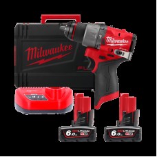 Дрель-шуруповёрт аккумуляторная бесщёточная ударная MILWAUKEE M12 FPD2-602X (45 Нм)(ЗУ+2Х6Ач+HDкейс)