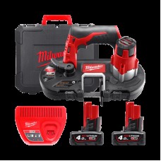 Пила ленточная аккумуляторная MILWAUKEE M12 BS-402C (ЗУ+2акк.Х4Аг+кейс)