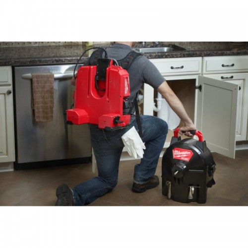 Машина прочистная аккумуляторная ранцевая MILWAUKEE M18 FFSDC10-0 трос 10мм (каркас)
