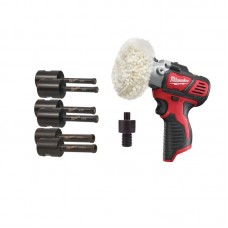 Полировальная машина аккумуляторная MILWAUKEE M12 BPS-0 + набор алмазных коронок 6-10мм М14