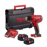 Пистолет горячего воздуха - фен аккумуляторный MILWAUKEE M18 BHG-502C (ЗУ+2акк.Х5Ач+кейс)