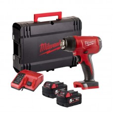 Пистолет горячего воздуха - фен аккумуляторный MILWAUKEE M18 BHG-502C (ЗУ+2акк.Х5Ач+кейс)