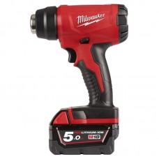 Пистолет горячего воздуха - фен аккумуляторный MILWAUKEE M18 BHG-502C (ЗУ+2акк.Х5Ач+кейс)