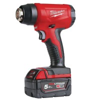 Пистолет горячего воздуха - фен аккумуляторный MILWAUKEE M18 BHG-502C (ЗУ+2акк.Х5Ач+кейс)