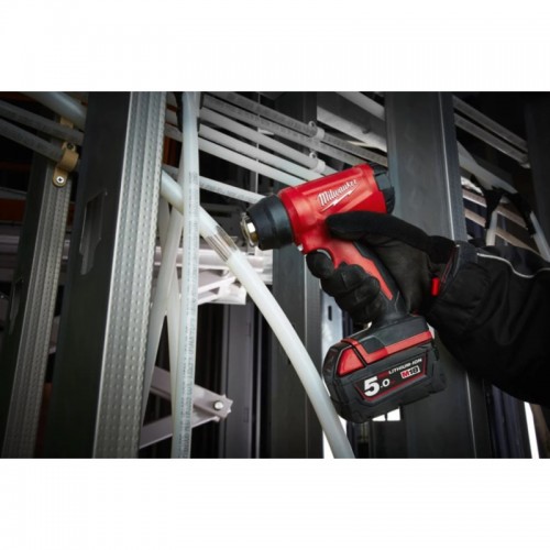Пистолет горячего воздуха - фен аккумуляторный MILWAUKEE M18 BHG-502C (ЗУ+2акк.Х5Ач+кейс)