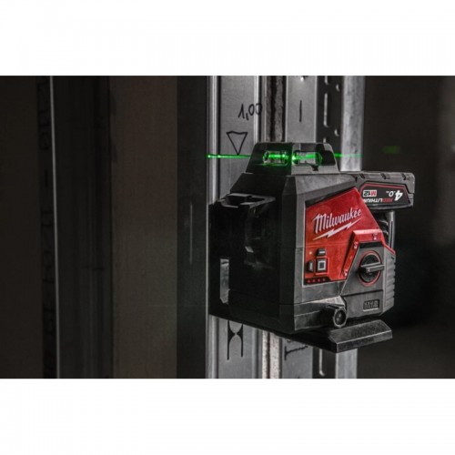 Нивелир лазерный аккумуляторный 3D MILWAUKEE M12 3PL-0C (360˚, зелёный луч)