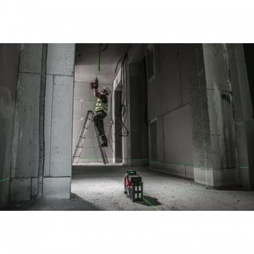 Нивелир лазерный аккумуляторный 3D MILWAUKEE M12 3PL-0C (360˚, зелёный луч)
