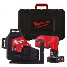 Нивелир лазерный аккумуляторный 3D MILWAUKEE M12 3PL-401C (360˚, зелёный луч) (ЗУ+1Х4Ач+кейс)