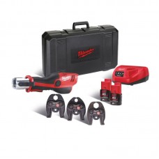 Обжимник гидравлический аккумуляторный для труб MILWAUKEE M12 HPT-202C M-KIT (ЗУ+2акк.Х2Ач+кейс)