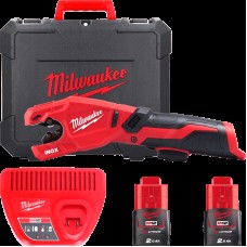 Труборез аккумуляторный по нержавеющей стали MILWAUKEE M12 PCSS-202C (ЗУ+2акк.Х2Ач+кейс)