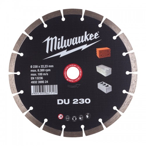 Диск алмазный MILWAUKEE DU 230, Ø230мм (кирпич, бетон)