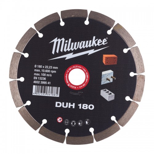 Диск алмазный MILWAUKEE DUH 180, Ø180мм (железобетон, кирпич)