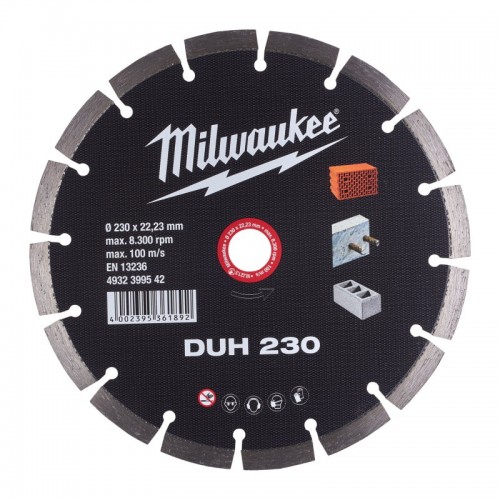 Диск алмазный MILWAUKEE DUH 230, Ø230мм (железобетон, кирпич)