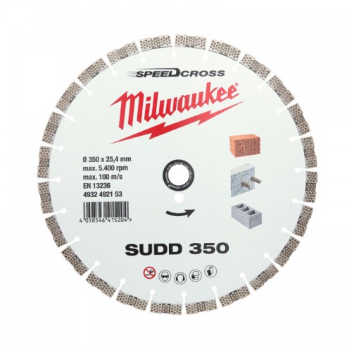 Диск алмазный Speedcross MILWAUKEE SUDD 350, Ø350мм  (железобетон, кирпич)