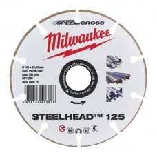 Диск алмазный Speedcross STEELHEAD™ 125 MILWAUKEE, Ø125мм, (металл, нержавейка)