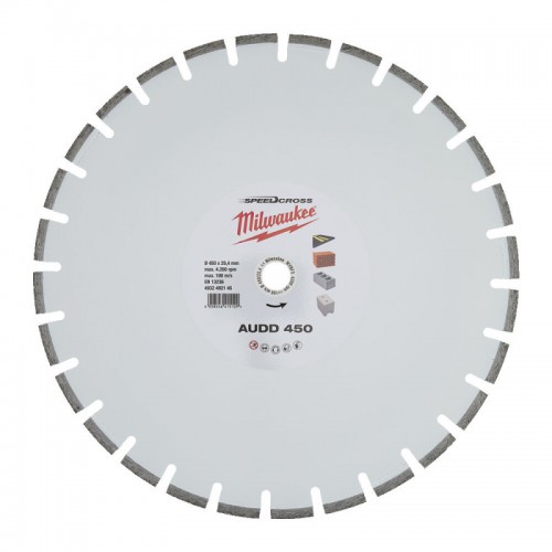 Диск алмазный Speedcross MILWAUKEE AUDD 450, Ø450мм (бетон, кирпич, асфальт)
