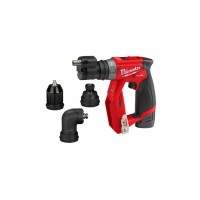 Дрель-шуруповерт аккумуляторная бесщеточная MILWAUKEE M12 FDDXKIT-202X,34Нм (4насадки+ЗУ+2Х2Ач+кейс)