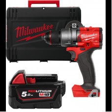 Дрель-шуруповёрт аккумуляторная бесщёточная MILWAUKEE M18 FDD3-0X (158 м) (каркас+HDкейс) + M18 B5