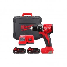 Дриль-шуруповерт акумуляторна безщіткова ударна MILWAUKEE M18 BLPDRC-202C (60Нм) (ЗУ+2Х2Ач+кейс)
