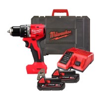 Дрель-шуруповёрт аккумуляторная бесщёточная ударная MILWAUKEE M18 BLPDRC-202C (60Нм) (ЗУ+2Х2Ач+кейс)