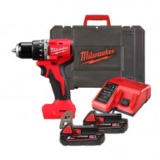 Дриль-шуруповерт акумуляторна безщіткова ударна MILWAUKEE M18 BLPDRC-202C (60Нм) (ЗУ+2Х2Ач+кейс)