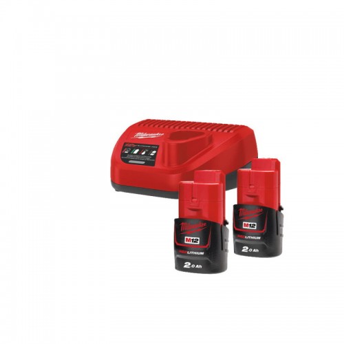 Энергокомплект MILWAUKEE M12 NRG-202 (ЗУ С12+ 2акк.Х2Ач B2)
