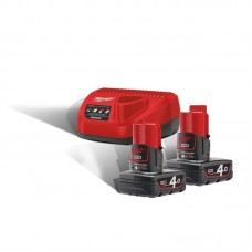 Энергокомплект MILWAUKEE M12 NRG-402 (ЗУ С12+ 2акк.Х4Ач B4)