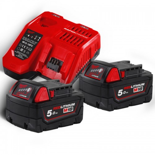 Энергокомплект MILWAUKEE M18 NRG-502С (ЗУ M12-18FC+2акк.Х5Ач В5)