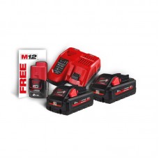 Энергокомплект MILWAUKEE M18 HNRG-302 (ЗУ M12-18FC+2акк.Х3А HВ3)+ подарок аккумулятор M12 B2