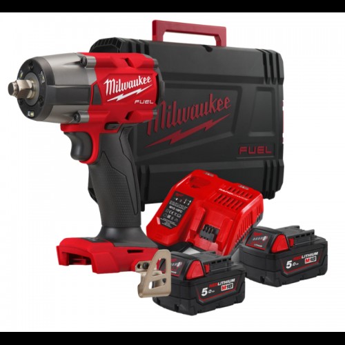 Гайковерт аккумуляторный бесщёточный MILWAUKEE 1/2\" (881 Нм) M18 FMTIW2F12-502X,с кольцом