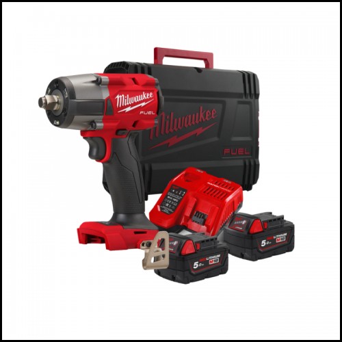 Гайковерт аккумуляторный бесщёточный MILWAUKEE 1/2\" (881 Нм) M18 FMTIW2F12-502X,с кольцом