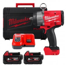 Гайковерт аккумуляторный бесщеточный MILWAUKEE 1/2'' (1491Нм) M18 FHIW2P12-502X,с пином(ЗУ+2Х5+кейс)