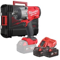 Гайковерт акумуляторний безщітковий MILWAUKEE 1/2\" (2034 Нм) M18 FHIW2F12-502X, з кільцем