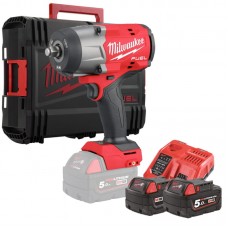 Гайковерт аккумуляторный бесщёточный MILWAUKEE 1/2\" (2034 Нм) M18 FHIW2F12-502X, с кольцом