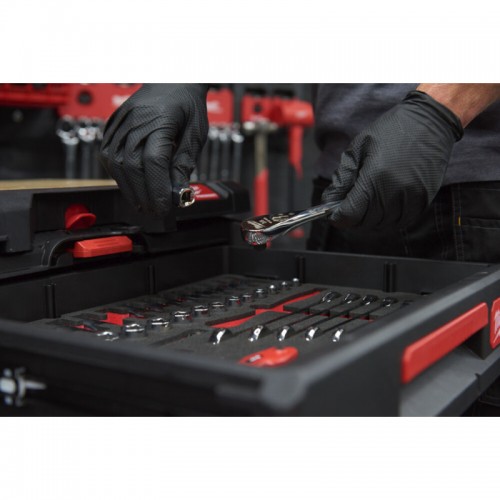 Нитриловые одноразовые перчатки размер 10/XL (50 шт) MILWAUKEE 4932493236