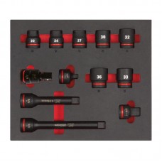 Ложемент с головками ShW 3/4'' STD MILWAUKEE, (12шт) (45х536х417мм) для тележек
