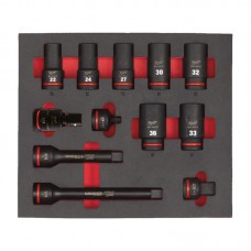 Ложемент с головками ShW 3/4'' SKT MILWAUKEE, удлиненными (12шт) (45х536х417мм) для тележек