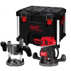 Фрезер аккумуляторный кромочный бесщеточный MILWAUKEE M18 FR12KIT-0P (каркас+подошвы)