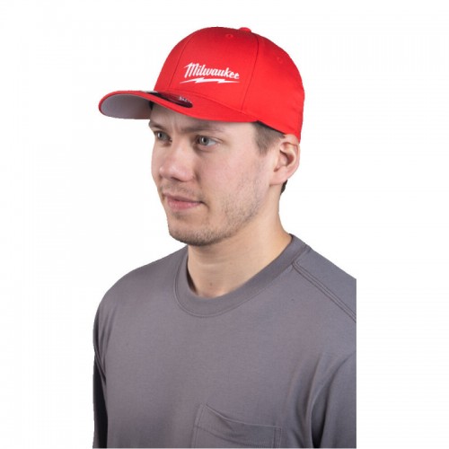 Бейсболка BCS RD LXL MILWAUKEE, красная, размер L/XL