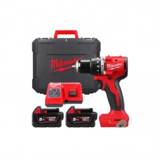 Дрель-шуруповёрт аккумуляторная бесщёточная ударная MILWAUKEE M18 BLPDRC-502C (60Нм) (ЗУ+2Х5Ач+кейс)