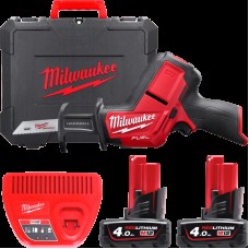 Пила сабельная аккумуляторная бесщеточная MILWAUKEE M12 CHZ-402C (ЗУ+2акк.Х4Ач+кейс)