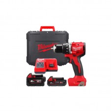 Дриль-шуруповерт акумуляторна безщіткова ударна MILWAUKEE M18 BLPDRC-422С (60Нм) (ЗУ+2ак.+кейс)