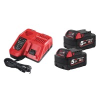 Энергокомплект MILWAUKEE M18 NRG-502 (ЗУ M12-18FC+2акк.Х5А В5) + подарок аккумулятор M12 B2